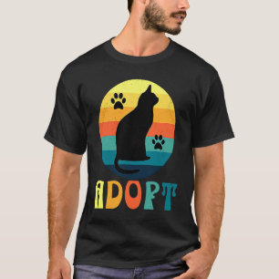 Camiseta Adoção de Gato Vintage Retro Abrigo Animal Adote M