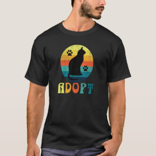 Camiseta Adoção de Gato Vintage Retro Abrigo Animal Adote M