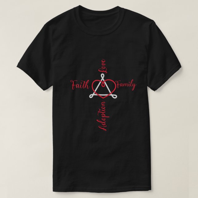 Camiseta Adoção Dia de Anúncio Família Fé Amor (Frente do Design)