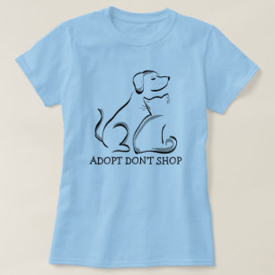 Camiseta Adoção não Compra Cachorro e Gato
