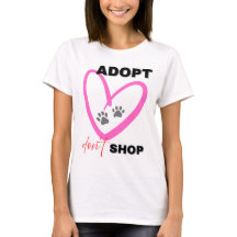 Camiseta Adoção Não Compra - Roupa de conscientiza