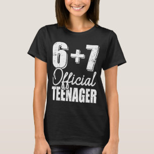 Camiseta adolescente de 13 anos de idade seis sete meme 67