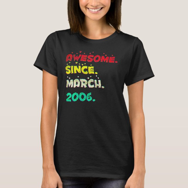 Camiseta Adolescente de 16 Anos Março 2006 5 (Frente)