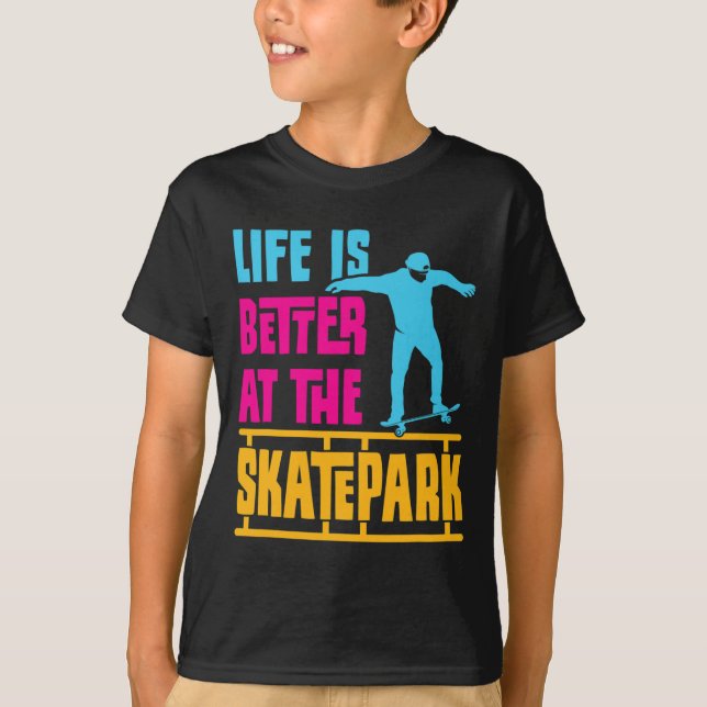 Camiseta Adolescente de skate Longboard Skatista Skate (Frente)