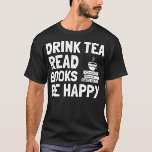 Camiseta Adolescente E Design De Livro Chá Lendo Livros São