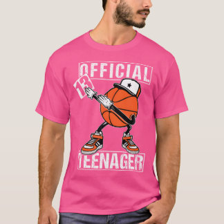 Camiseta Adolescente oficial 13 Birthday Boy Funny Basketba