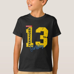 Camiseta Adolescente Oficial Com 13 Anos De 13 Aniversário 