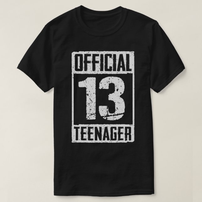 Camiseta Adolescente OFICIAL De 13 Anos Presente 13 Anivers (Frente do Design)