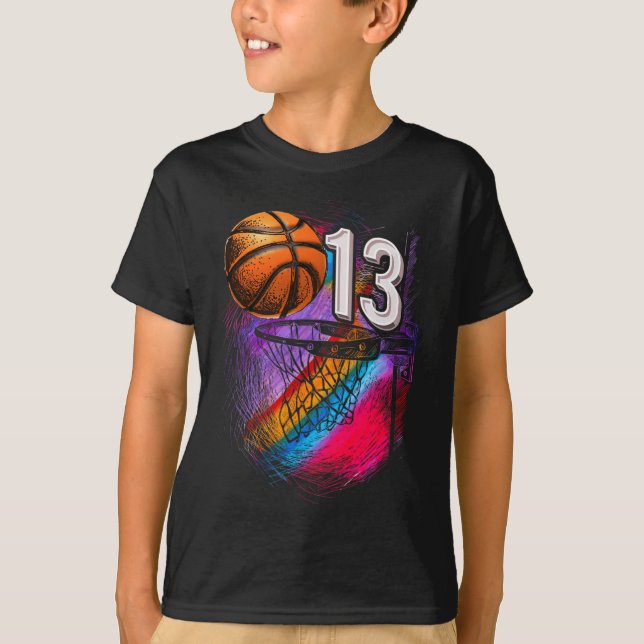 Camiseta Adolescente Oficial de Basquete de 13 anos de idad (Frente)