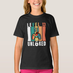Camiseta Adolescente Oficial Nível 13 Aniversário Desbloque