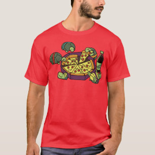Camiseta Adolescente Tartaruga Amante de Pizza por Tobe Fon