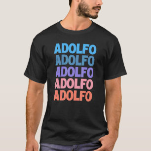 Camiseta Adolfo de Texto Repetido Moderno