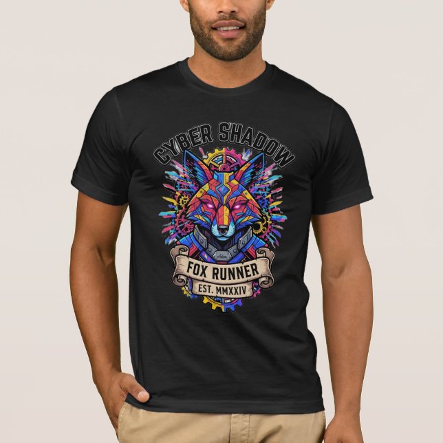 Camiseta ADOM Cyber Shadow Fox Runner (Frente)
