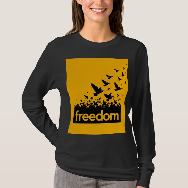 Camiseta ADOM Premium "Freedom" Manga Longa Minima (Frente)