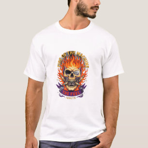 Camiseta ADOM Ride Die Flame Skull