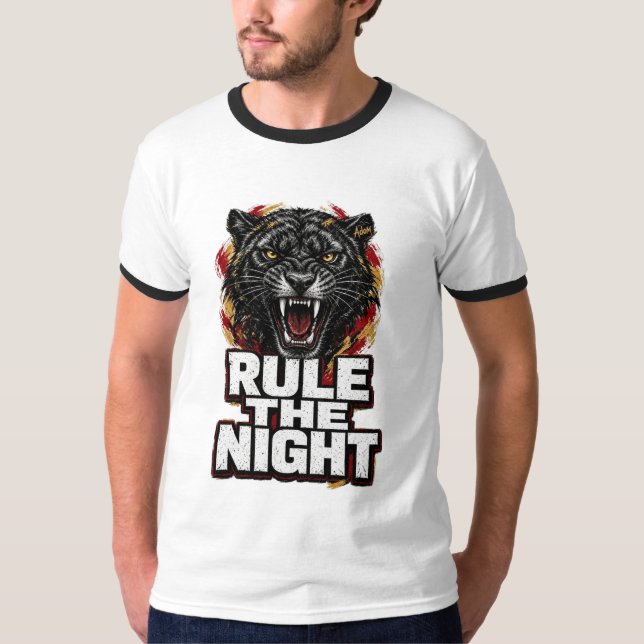 Camiseta ADOM Rule The Night Pantera Negra (Frente)