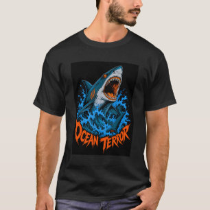 Camiseta ADOM Terror Oceânico Ataque de Tubarão