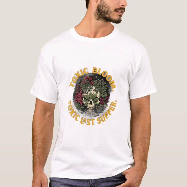 Camiseta ADOM Toxic Bloom Arte do Crânio (Frente)