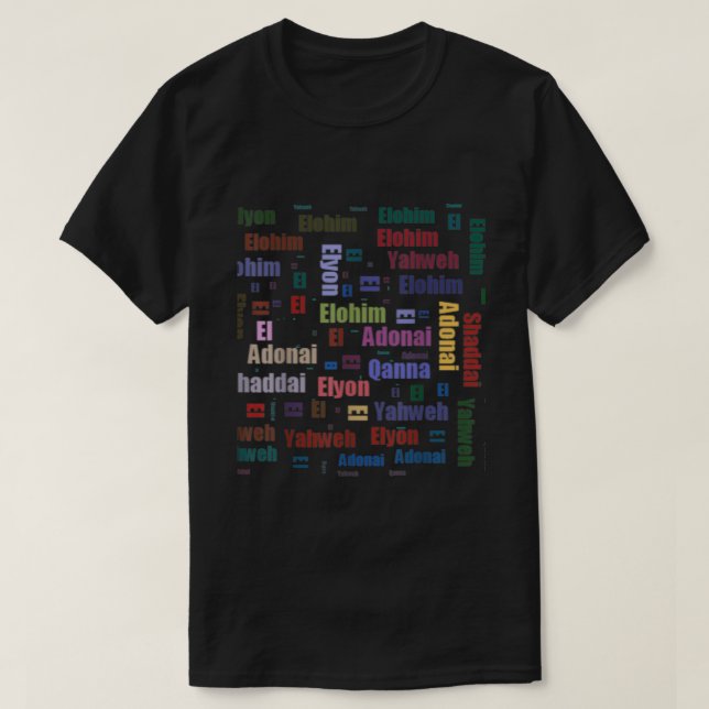 Camiseta Adonai Different names of God Christian T shirt258 (Frente do Design)