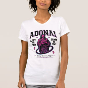 Camiseta Adonai Glória a Deus Desenho Vetorial Cristão Vint