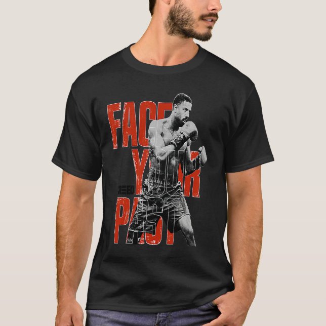 Camiseta Adonis Creed Face Your Past red typography (Frente)