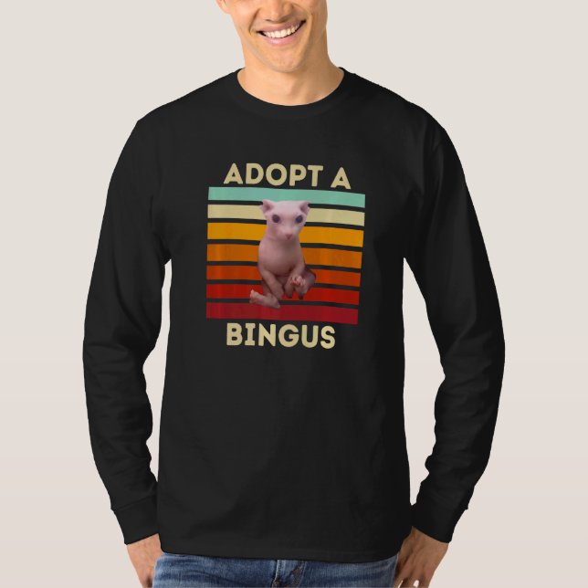 Camiseta Adopt a Bingus Hairless Sphynx Cat (Frente)
