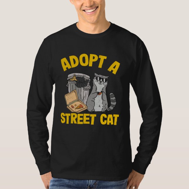 Camiseta Adopt A Street Cat Raccoon 5 (Frente)