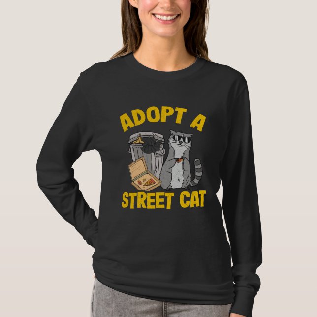 Camiseta Adopt A Street Cat Raccoon 5 (Frente)