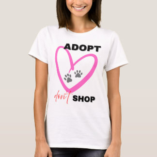 Camiseta Adopt Don’t Shop T-shirt Pet Lovers Awareness Tee