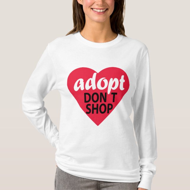 Camiseta Adopt não compra (Frente)