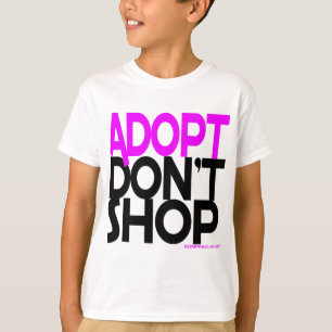 Camiseta Adopt não compra! Esforços de salvamentos do