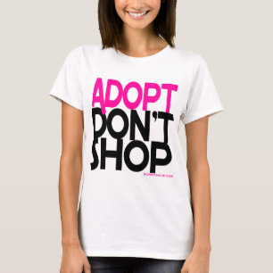 Camiseta Adopt não compra! Esforços de salvamentos do