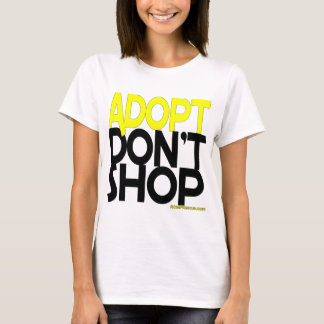 Camiseta Adopt não compra! Esforços de salvamentos do