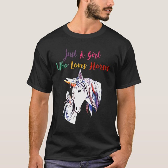 Camiseta Adora Cavalos Cavalos Cavalos Coloridos (Frente)