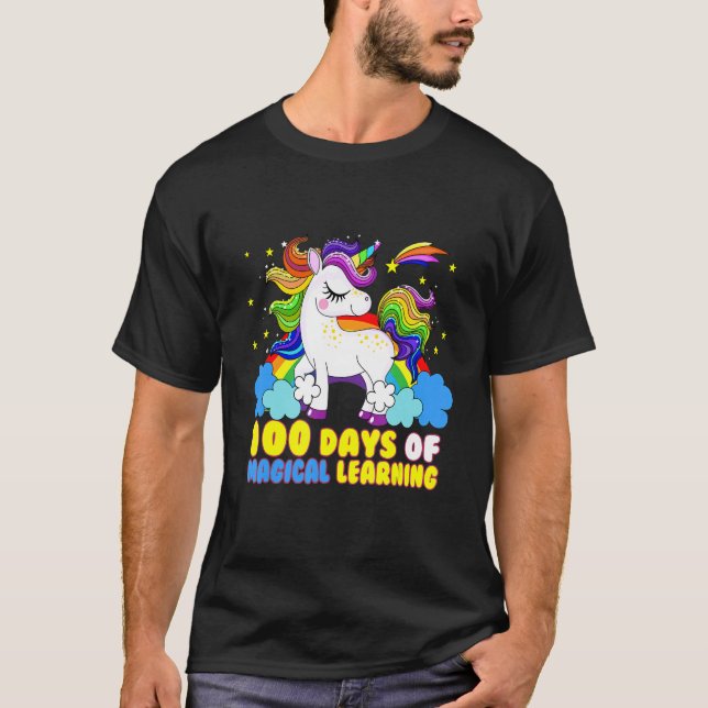 Camiseta Adorable 100 Days of Magical Learning School Unico (Frente)