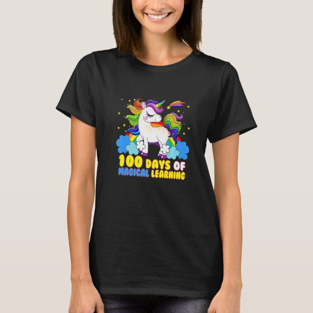 Camiseta Adorable 100 Days of Magical Learning School Unico (Frente)