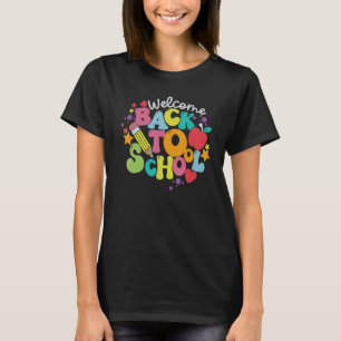 Camiseta Adorable Bem-vindo de Volta à Escola Primeiro Dia