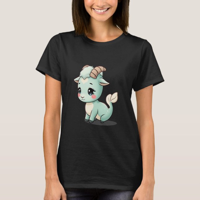 Camiseta Adorable Capricorn Zodiac Creature u2013 Cute Myth (Frente)