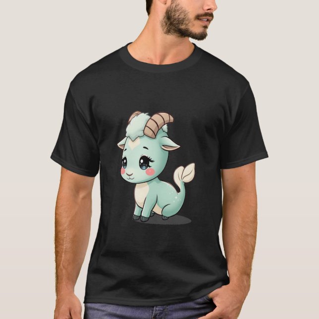 Camiseta Adorable Capricorn Zodiac Creature u2013 Cute Myth (Frente)