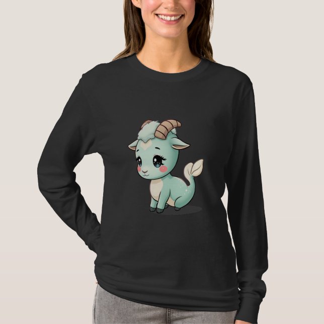 Camiseta Adorable Capricorn Zodiac Creature u2013 Cute Myth (Frente)