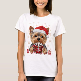Camiseta Adorable Christmas Yorkshire Terrier
