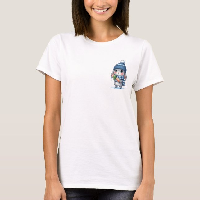 Camiseta Adorable Freezing Bunny with Frozen Carrot (Frente)