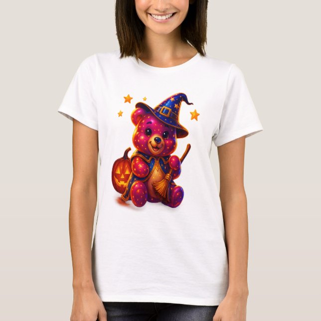 Camiseta Adorable Halloween Teddy Witch (Frente)