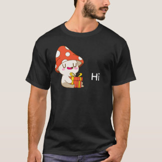 Camiseta Adorable Happy Mushroom with Present – Cute Birthd
