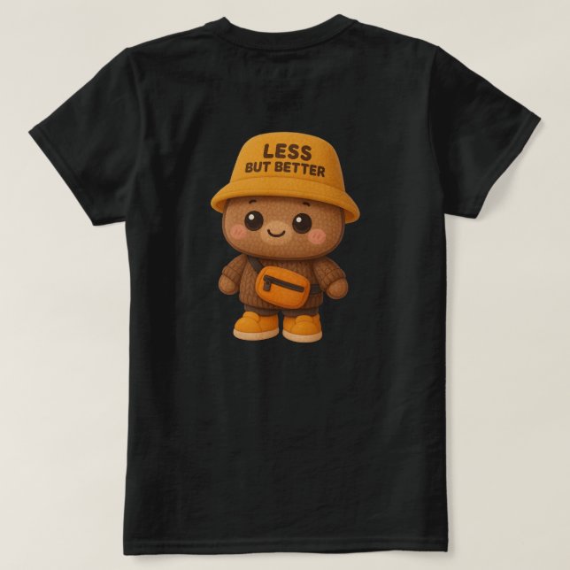 Camiseta Adorable "Less But Better" Bear Tee (Verso do Design)