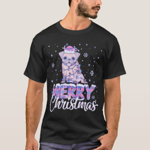 Camiseta Adorable Pug de Natal Alegre Envolto em Luzes