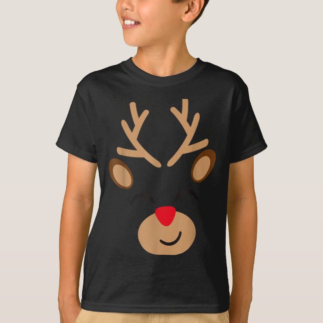 Camiseta Adorable Reindeer Holiday Graphic - Festive Christ (Frente)