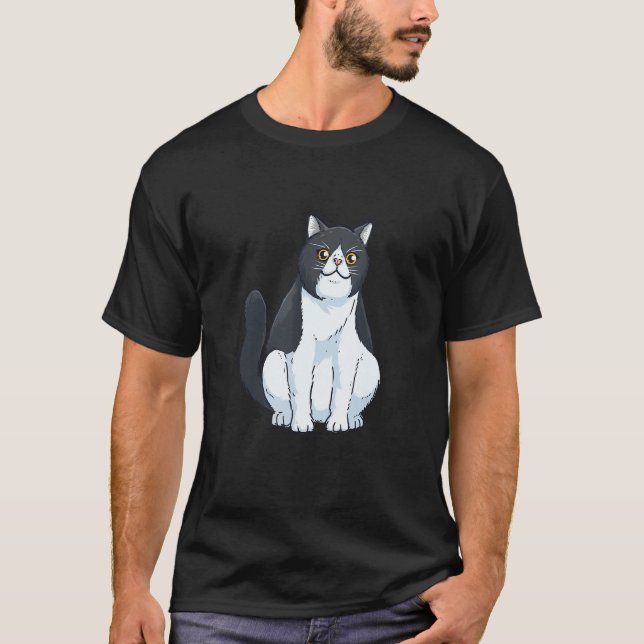 Camiseta Adorable Sitting Exotic Shorthair Cat Owner (Frente)
