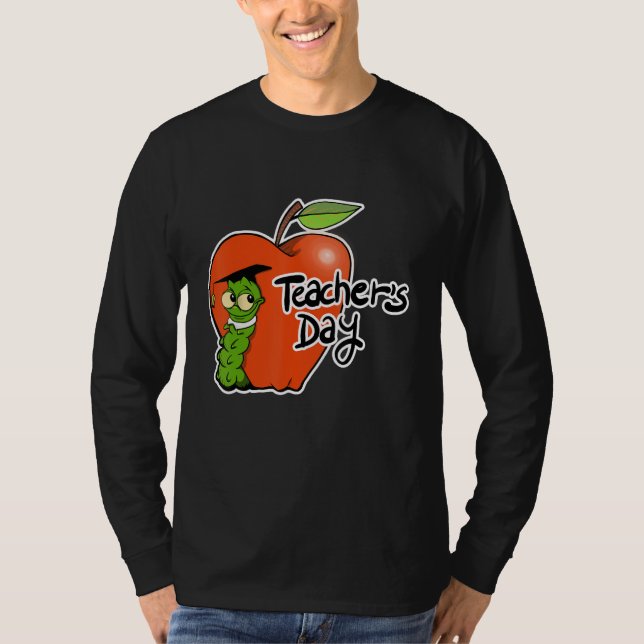 Camiseta Adorable Teacher's Day Apple Design - Perfect for  (Frente)