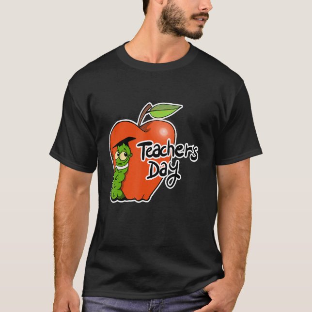 Camiseta Adorable Teacher's Day Apple Design - Perfect for  (Frente)